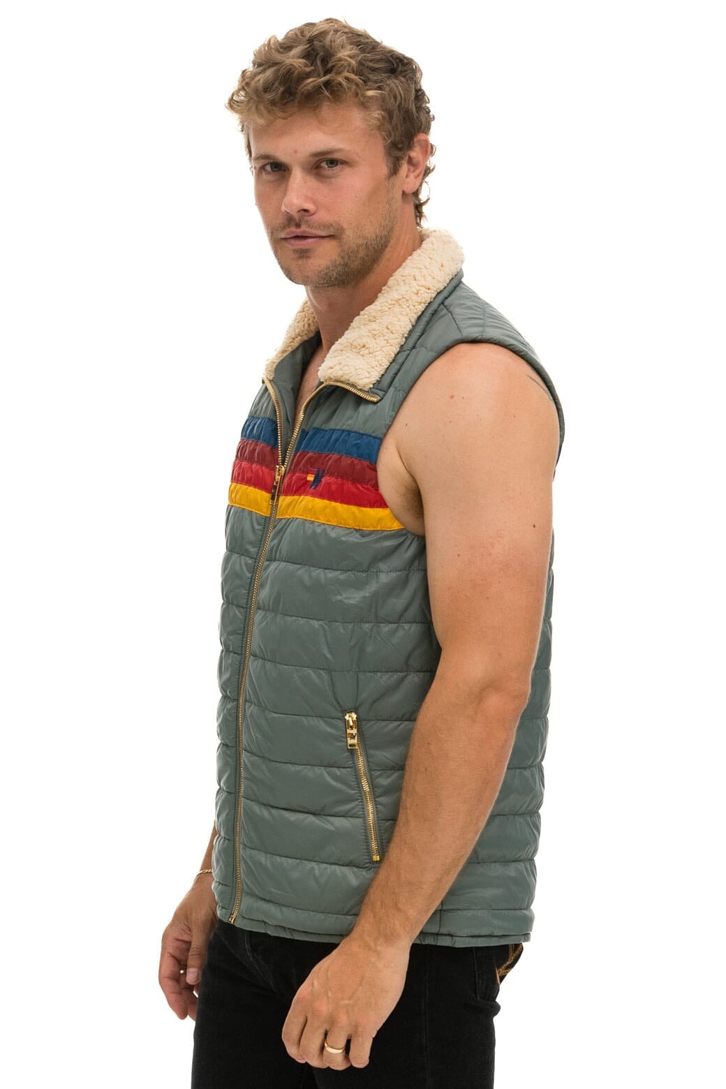 MEN'S 4 STRIPE VEST SHERPA - SEDONA - Image 2