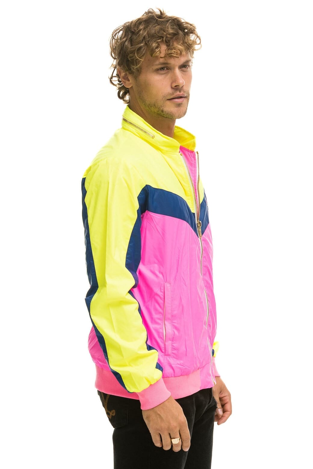 MEN'S WINDBREAKER JACKET - NEON PINK - Image 2