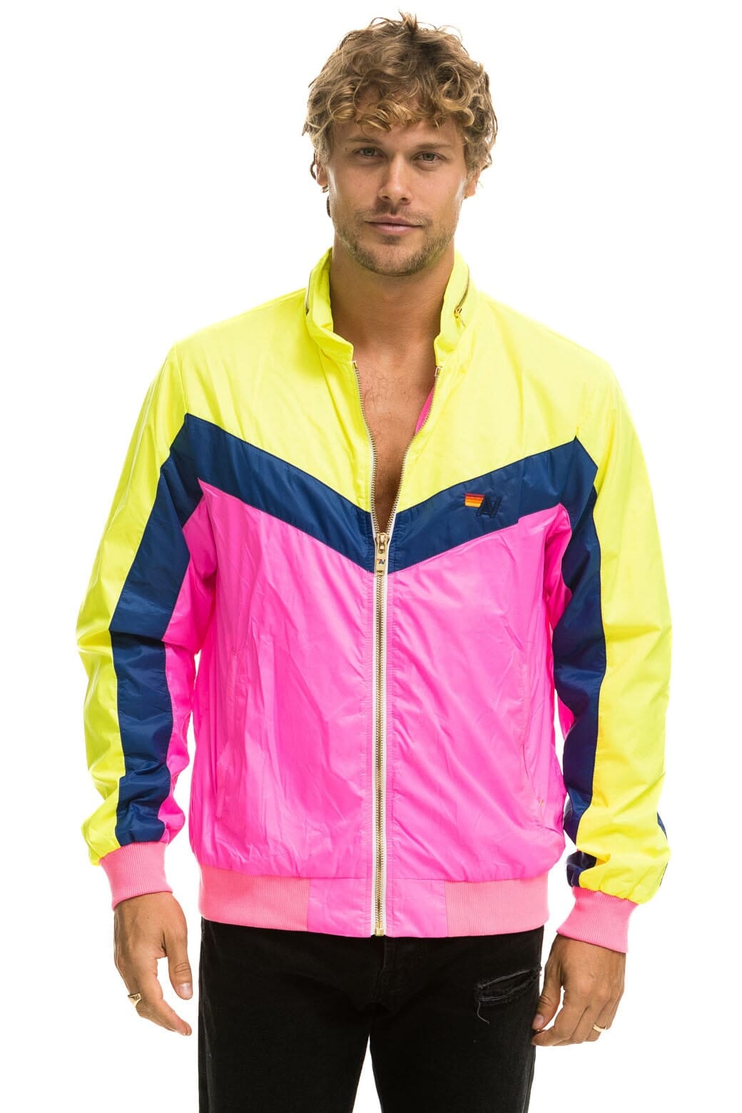 MEN'S WINDBREAKER JACKET - NEON PINK - Image 3