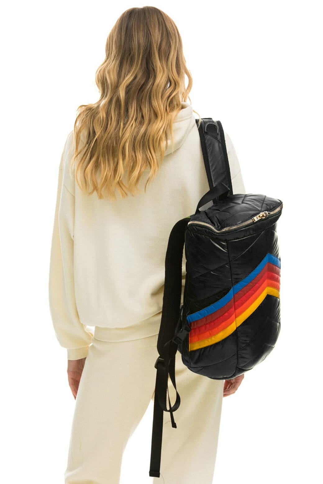 PEAK PUFFER BACKPACK - BLACK GLOSSY - Image 2