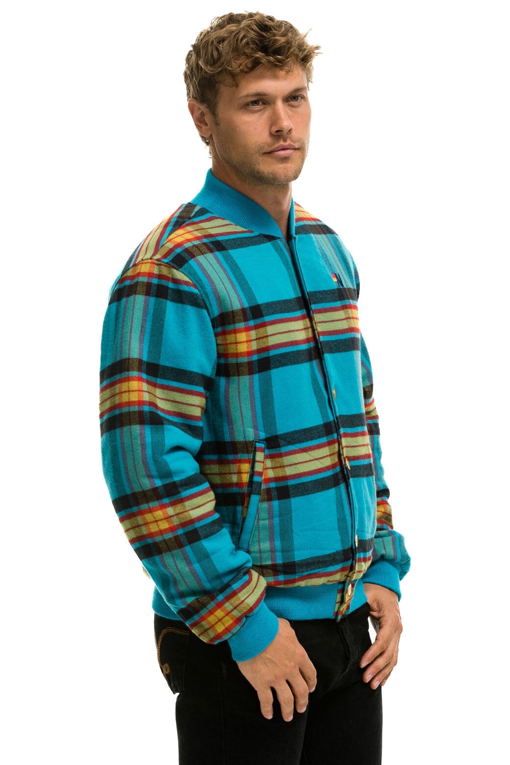PLAID UNISEX VARSITY JACKET - JACKSON PLAID - Image 4