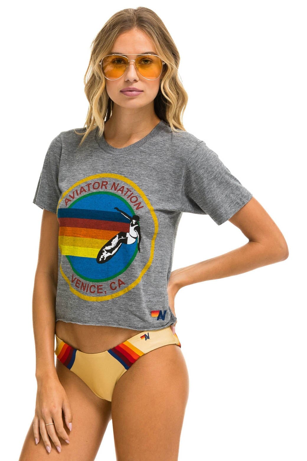 SIGNATURE BOYFRIEND TEE - HEATHER GREY - Image 2