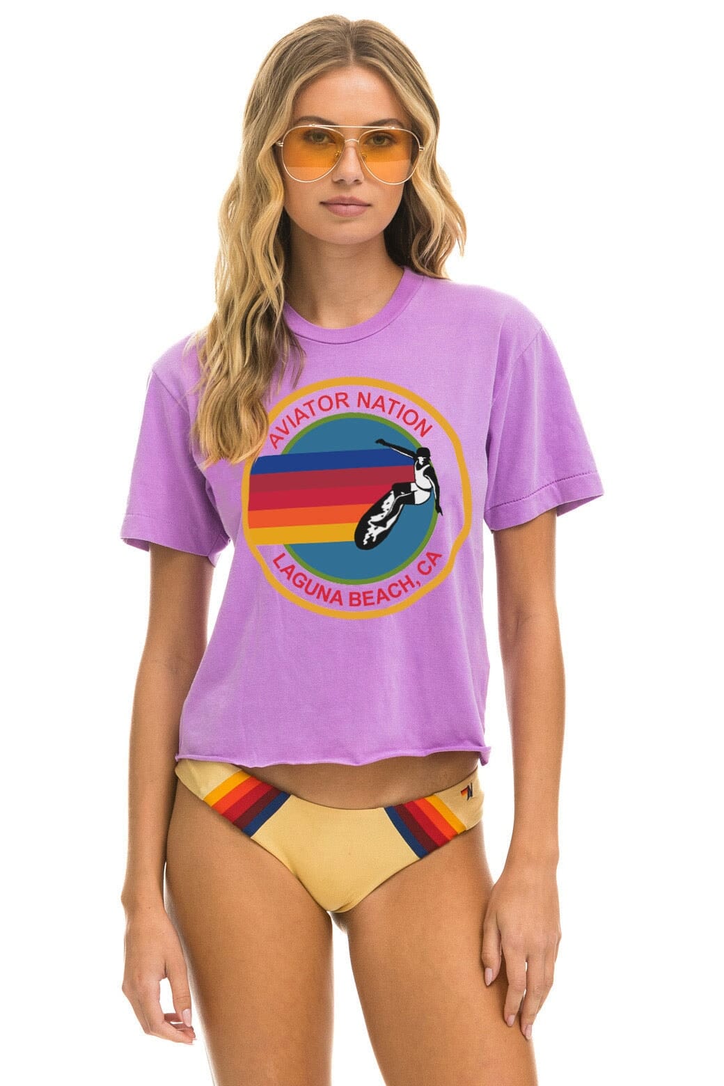 SIGNATURE LAGUNA BEACH BOYFRIEND TEE - NEON PURPLE