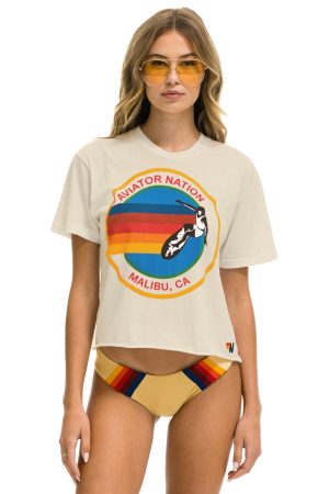 SIGNATURE MALIBU BOYFRIEND TEE - VINTAGE WHITE