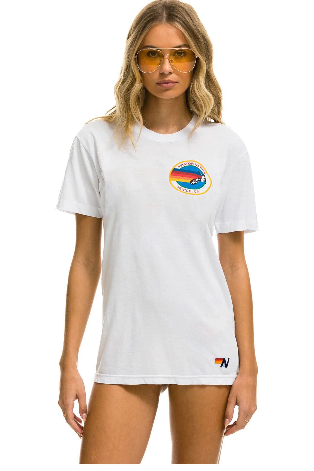 SIGNATURE SMALL VENICE CIRCLE TEE - WHITE - Image 2