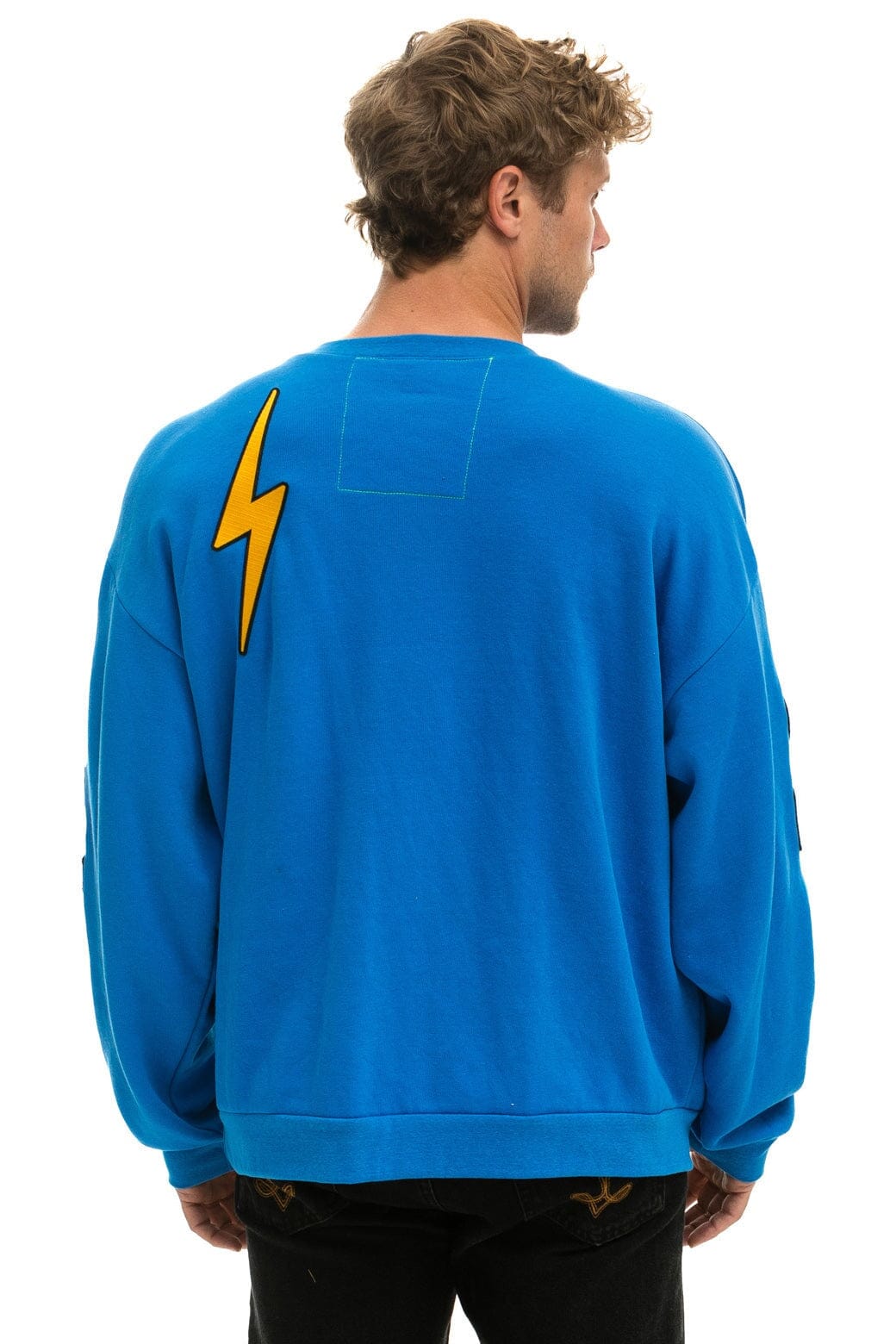 VINTAGE PATCH RELAXED CREW SWEATSHIRT - OCEAN - Image 8