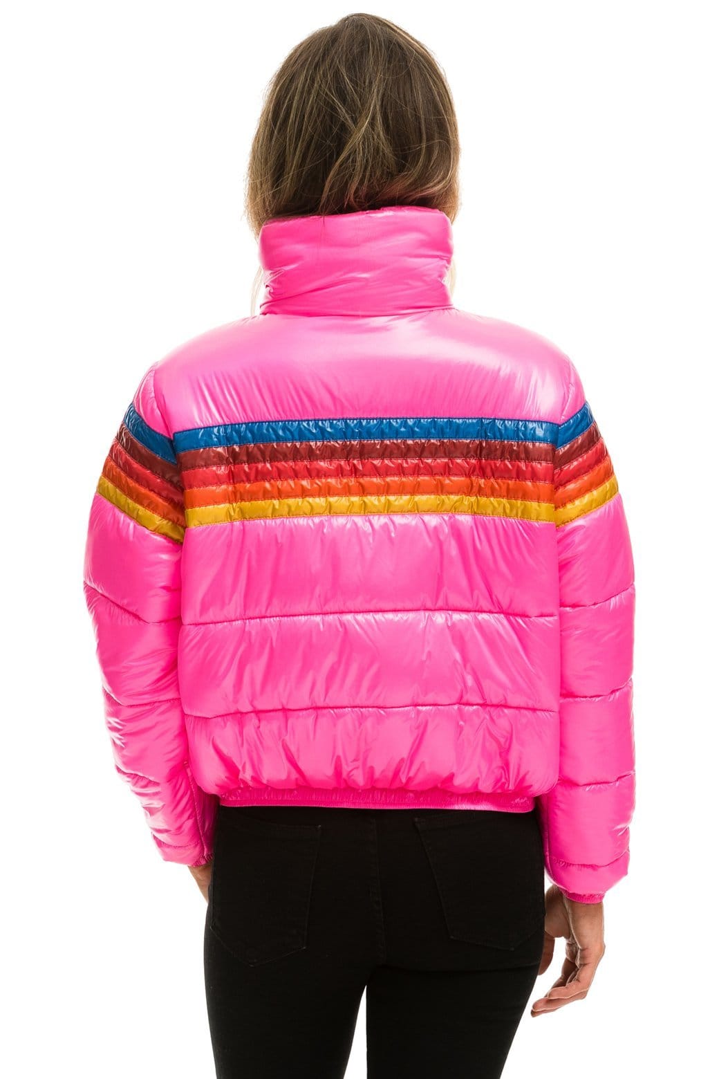 5 STRIPE APRES JACKET - GLOSSY NEON PINK - Image 7