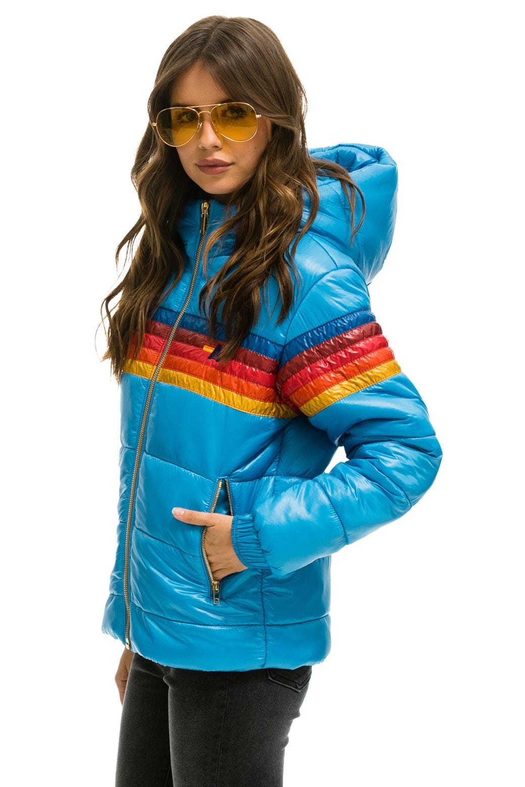 5 STRIPE TREKKER JACKET - GLOSSY OCEAN - Image 2