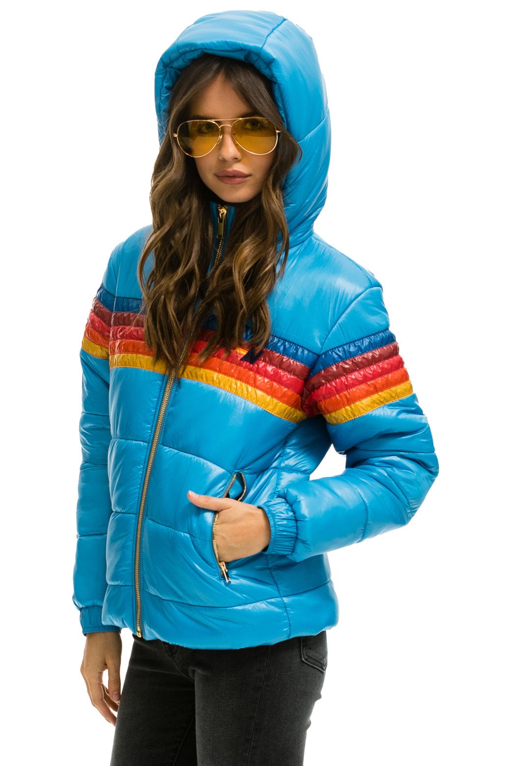 5 STRIPE TREKKER JACKET - GLOSSY OCEAN - Image 4