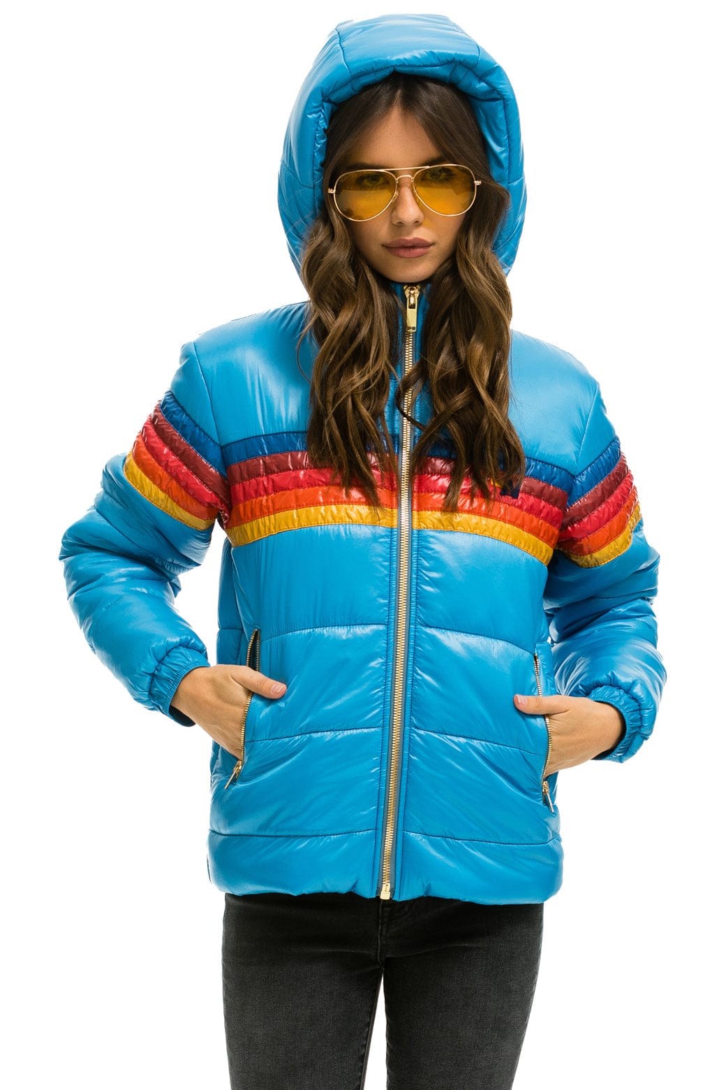 5 STRIPE TREKKER JACKET - GLOSSY OCEAN - Image 3