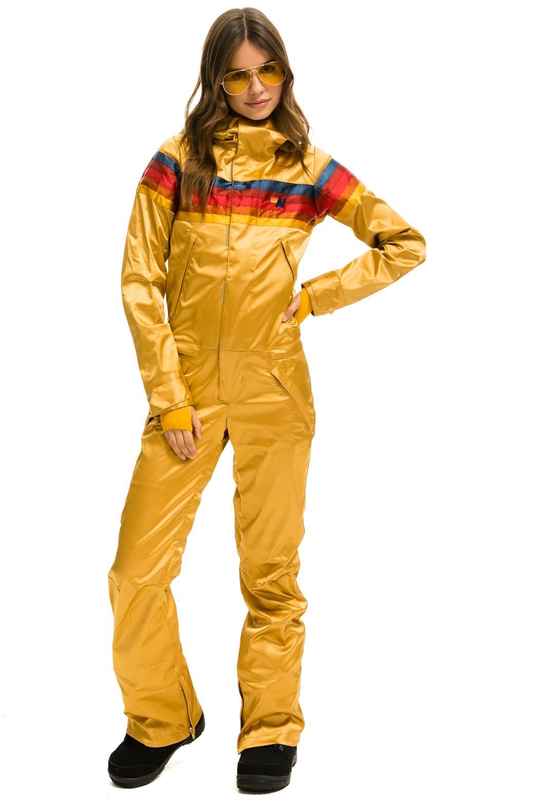 WOMEN'S 5 STRIPE SATIN POWDER SUIT - CHAMPAGNE - Image 7
