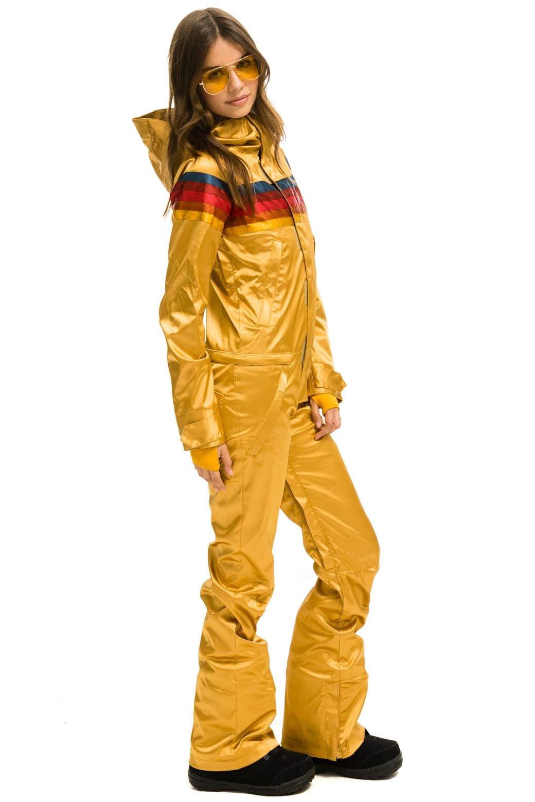 WOMEN'S 5 STRIPE SATIN POWDER SUIT - CHAMPAGNE - Image 8