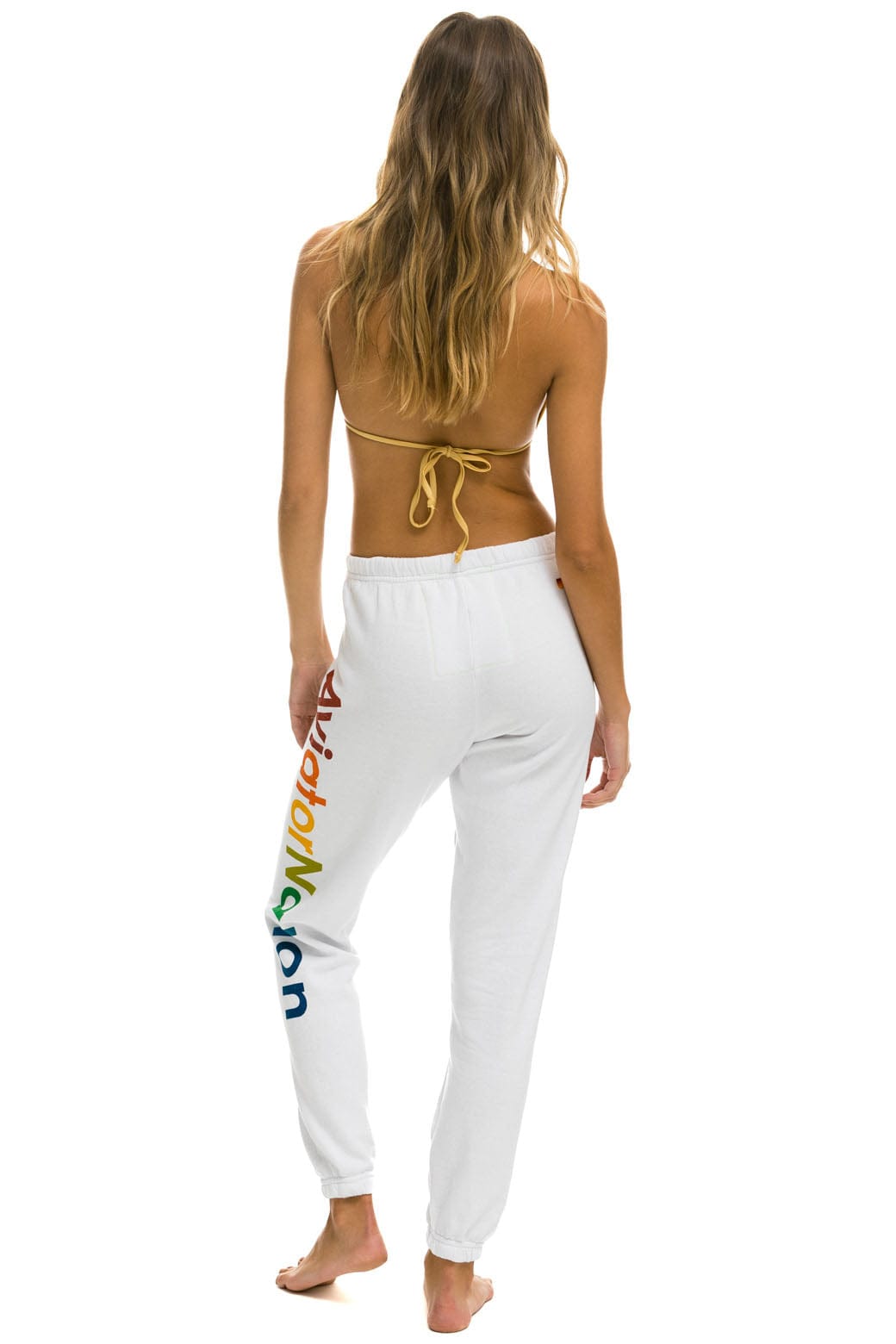 AVIATOR NATION SWEATPANTS - WHITE - Image 4